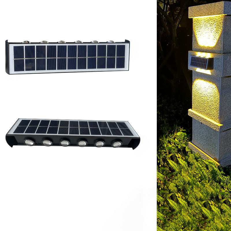 Outdoor Solar LED Wall Light Waterproof Rectangular Lamp