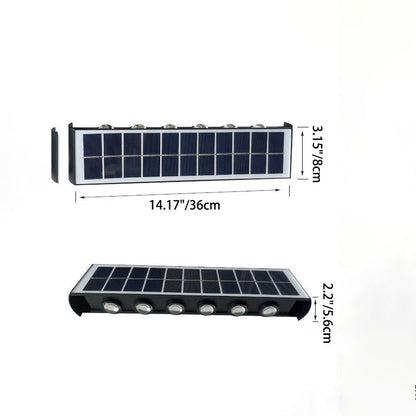 Outdoor Solar LED Wall Light Waterproof Rectangular Lamp