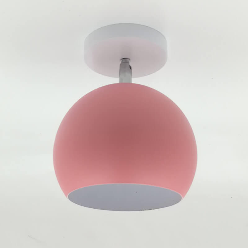 Soft Pink Flush Mount Ceiling Lamp for Home Decor - Luxicro