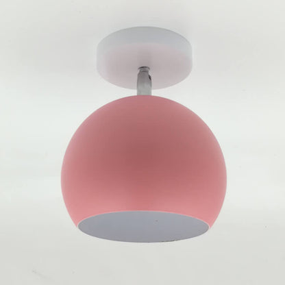Soft Pink Flush Mount Ceiling Lamp for Home Decor - Luxicro