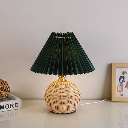 Warm Textile Shade Modern LED Table Lamp
