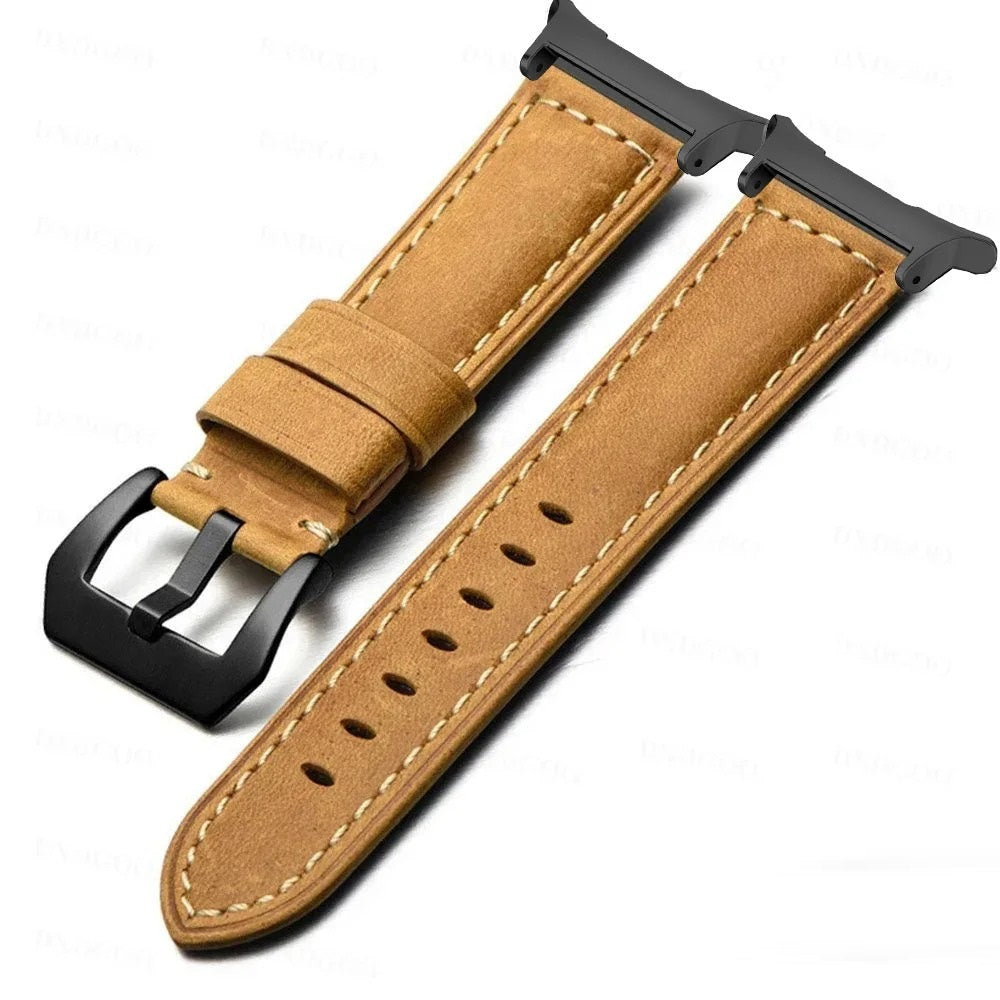 Classic Clear Leather Samsung Watch Ultra 47mm Strap