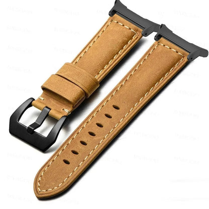 Classic Clear Leather Samsung Watch Ultra 47mm Strap