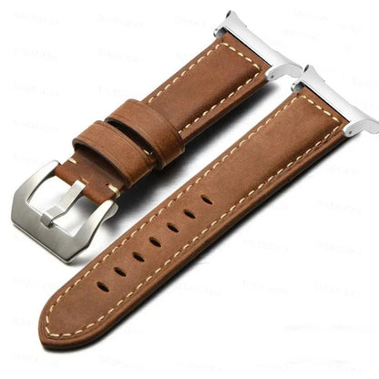 Classic Clear Leather Samsung Watch Ultra 47mm Strap