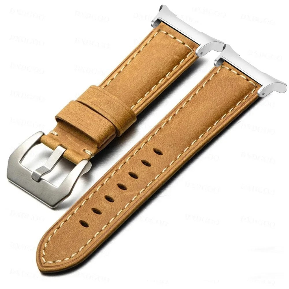 Classic Clear Leather Samsung Watch Ultra 47mm Strap
