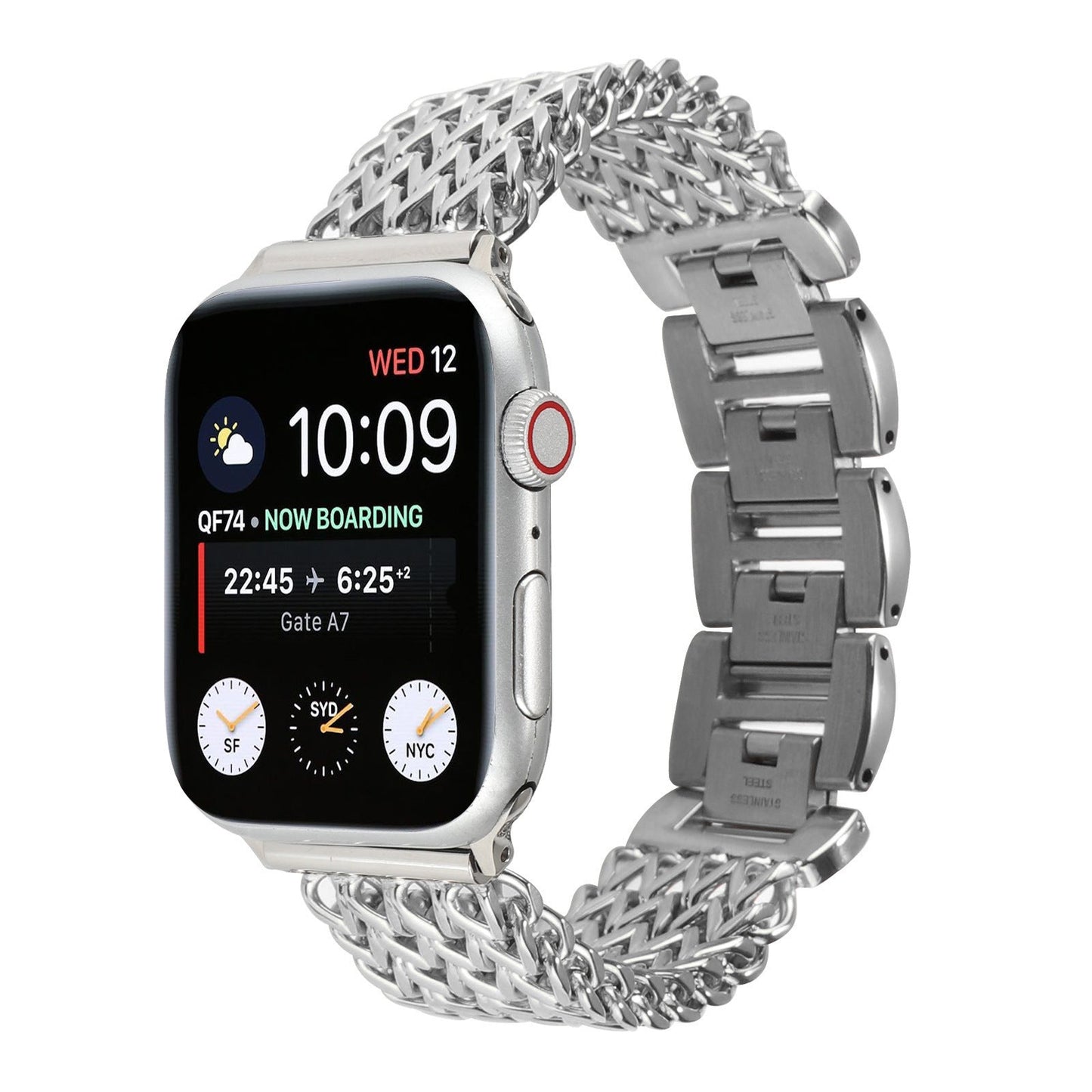 Oceanic Silver Metal Watch Strap