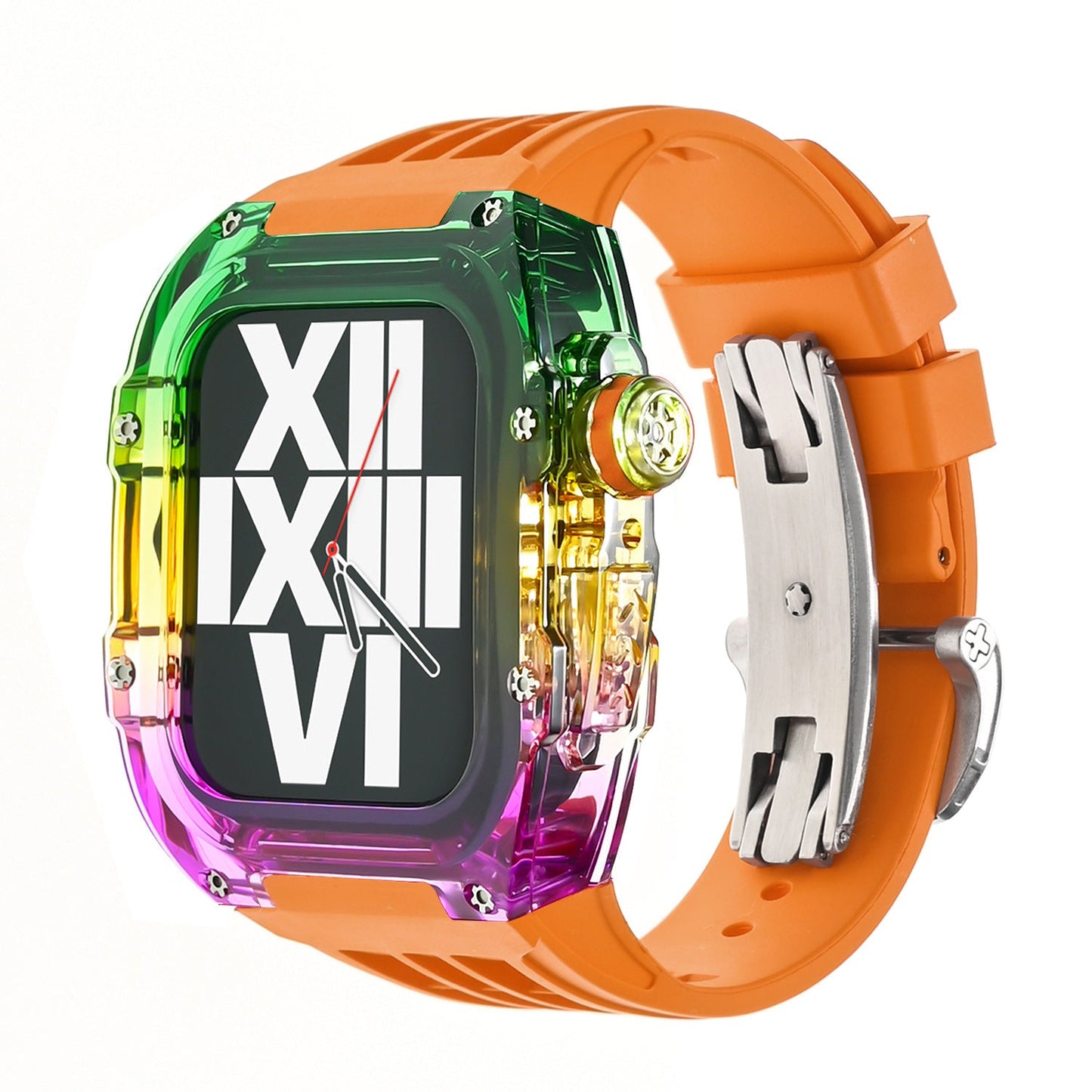 Clear Colorful Apple Watch Rubber Band Kit