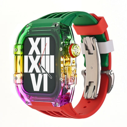 Clear Colorful Apple Watch Rubber Band Kit - Luxicro