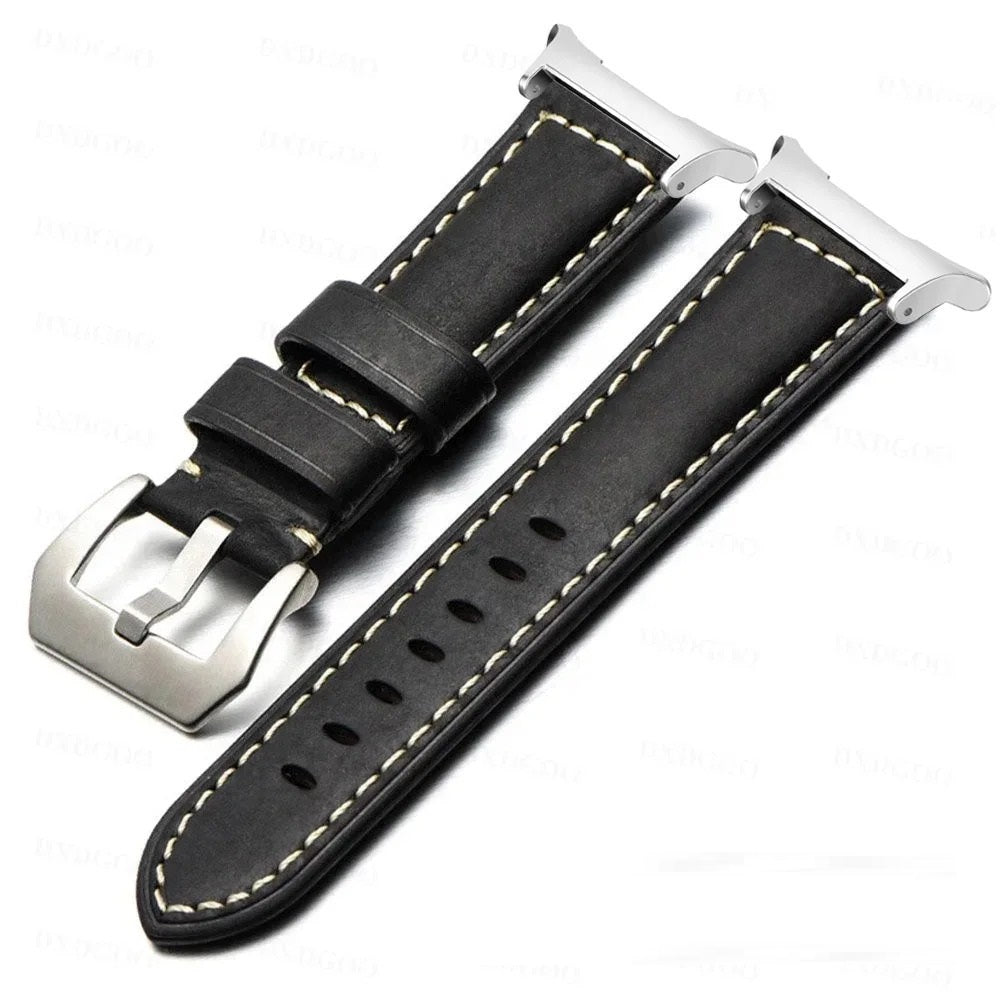Classic Clear Leather Samsung Watch Ultra 47mm Strap