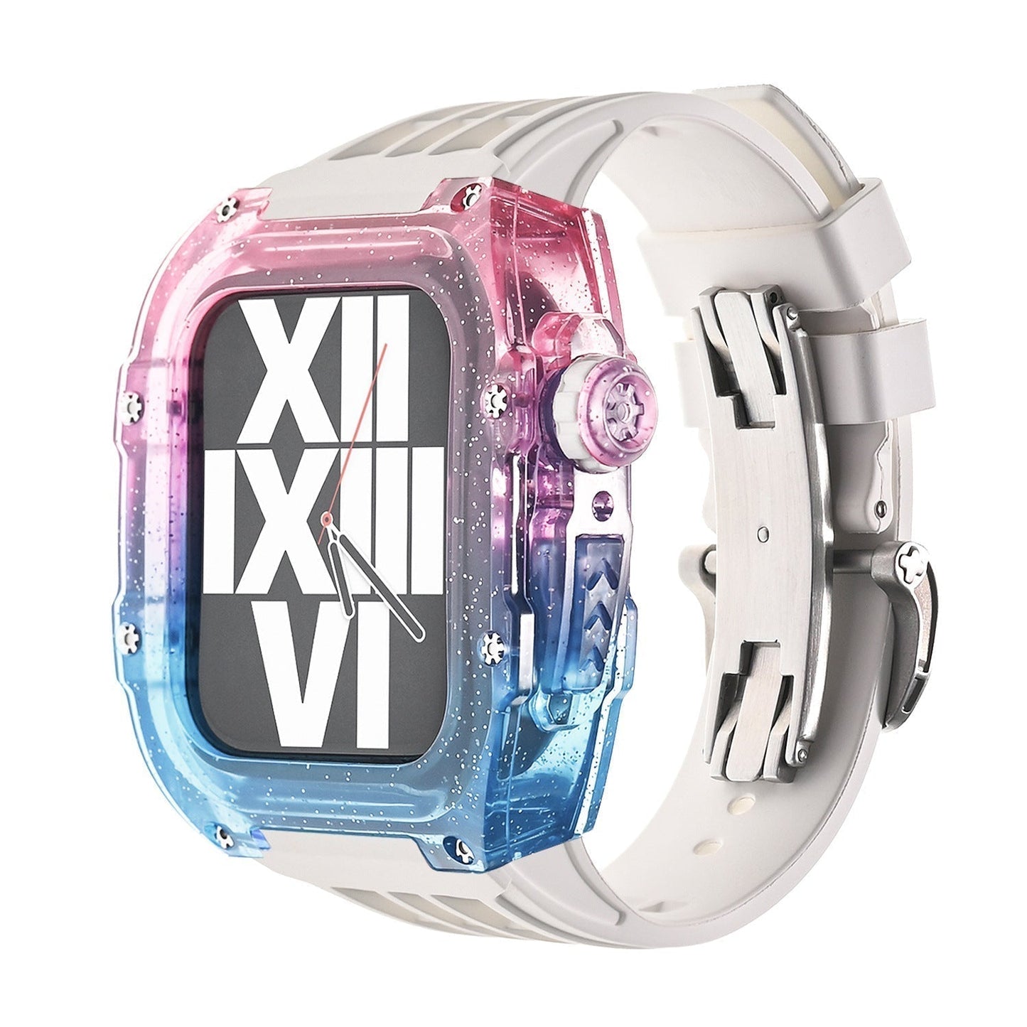 Clear Colorful Apple Watch Rubber Band Kit