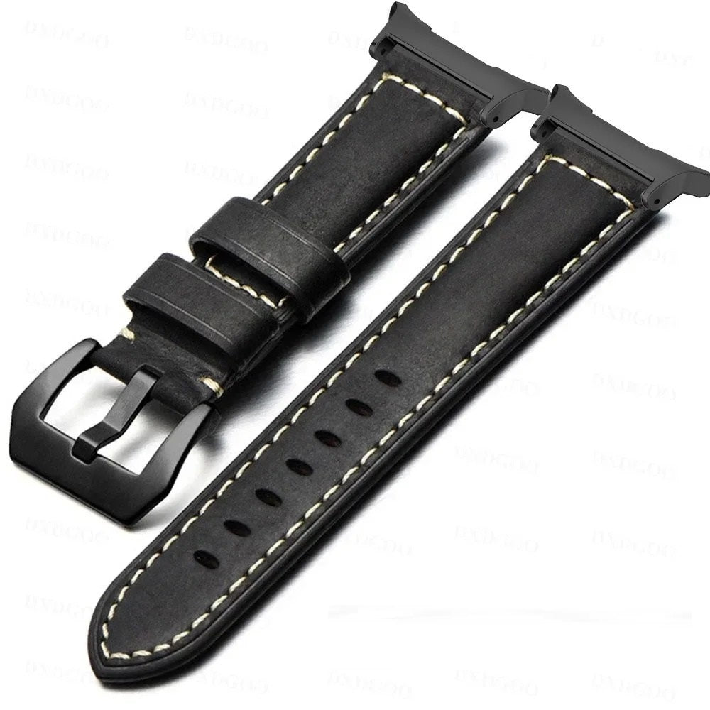 Classic Clear Leather Samsung Watch Ultra 47mm Strap