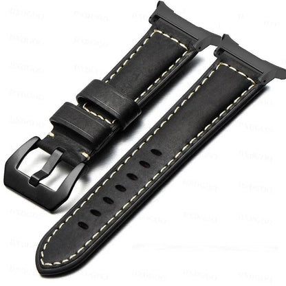 Classic Clear Leather Samsung Watch Ultra 47mm Strap