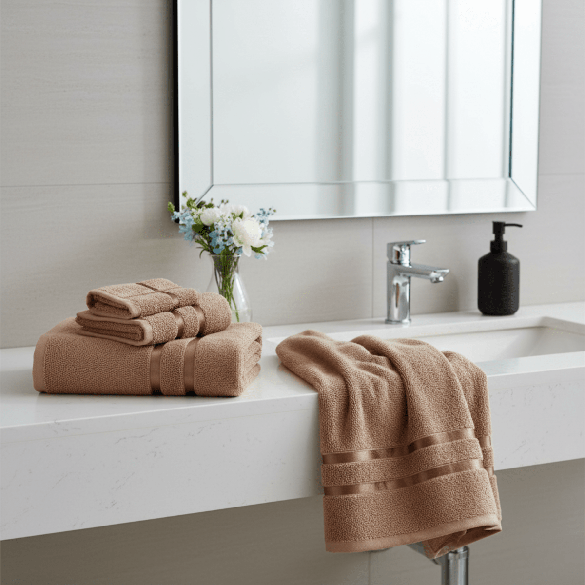 Plush Cotton Hand Towels Set