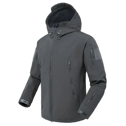 Waterproof Insulated Men's Coat - Warm Hooded Fleece Jacket