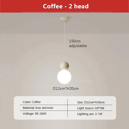 Round Glass Pendant Lamp for Soft Lighting