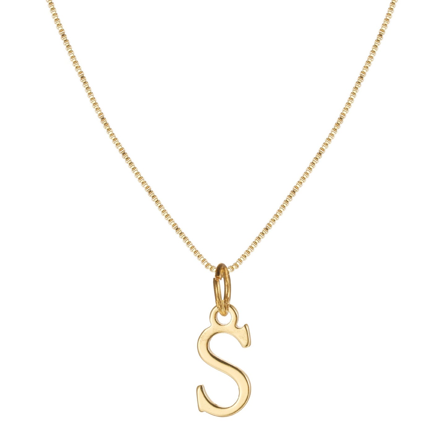 Classic 14k Gold Monogram Pendant Necklace