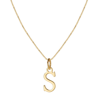Classic 14k Gold Monogram Pendant Necklace