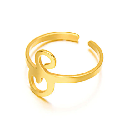 Custom Engraved Initial Silver Ring