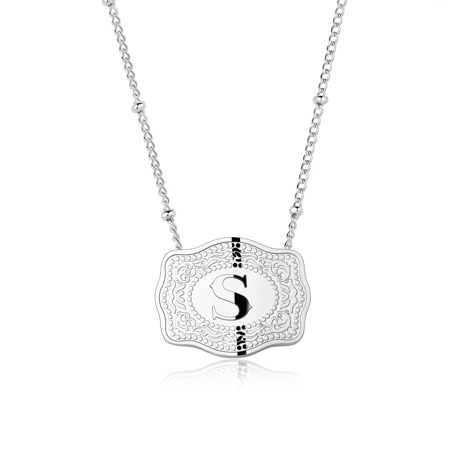 Dainty Monogram Pendant Necklace With Charm