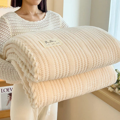 Warm Fuzzy Checkered Throw Blanket