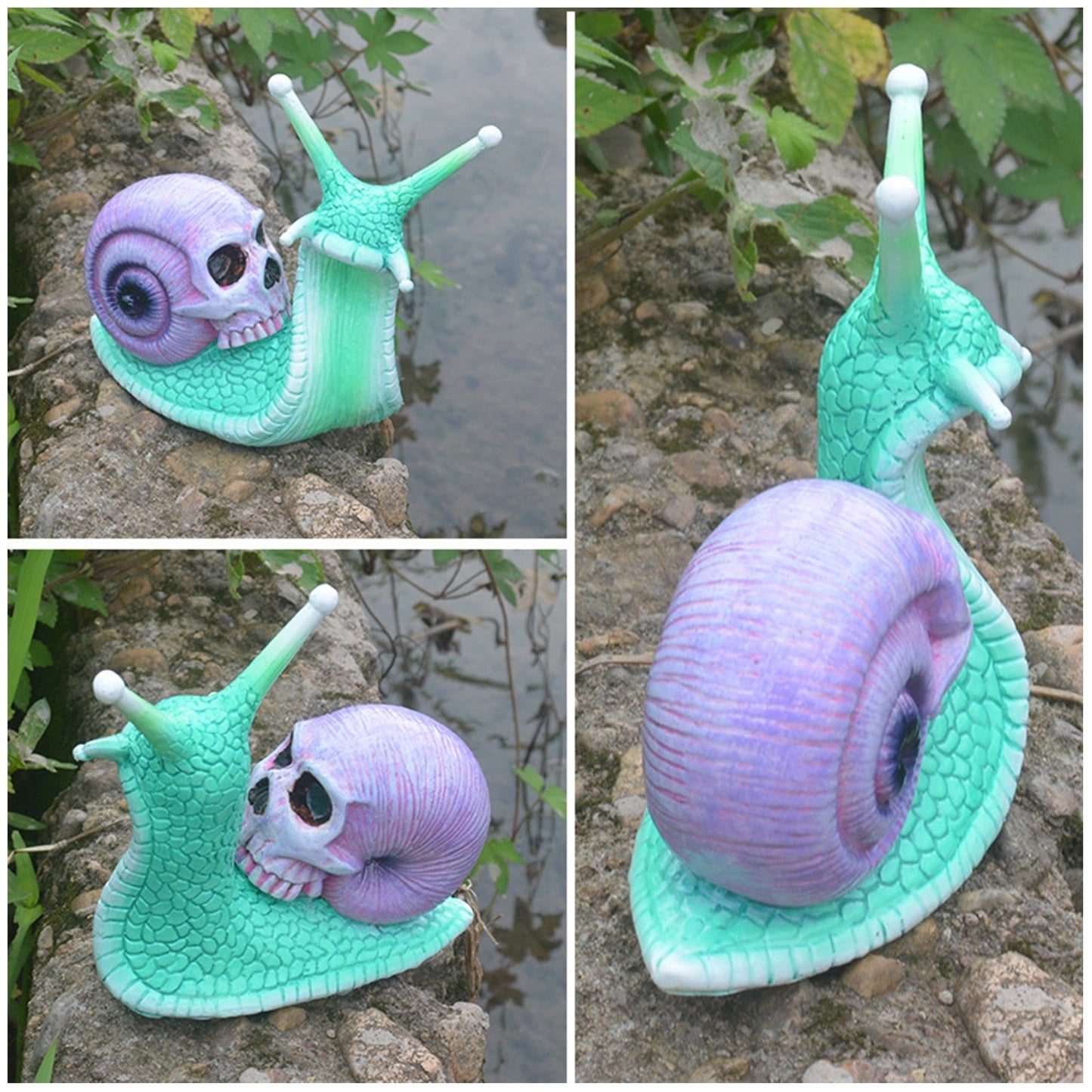 Spooky Skull Garden Decor Statue