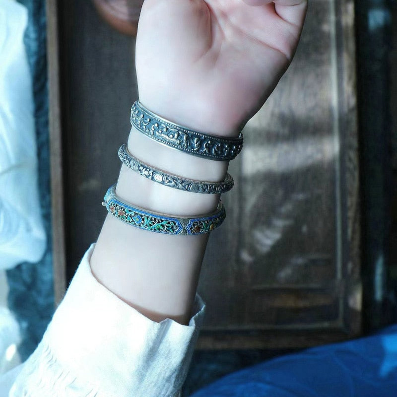Customizable Engraved Charm Bangles