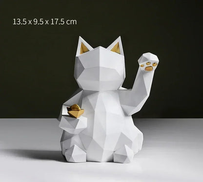 Cute Lucky Cat Home Decor Figurines