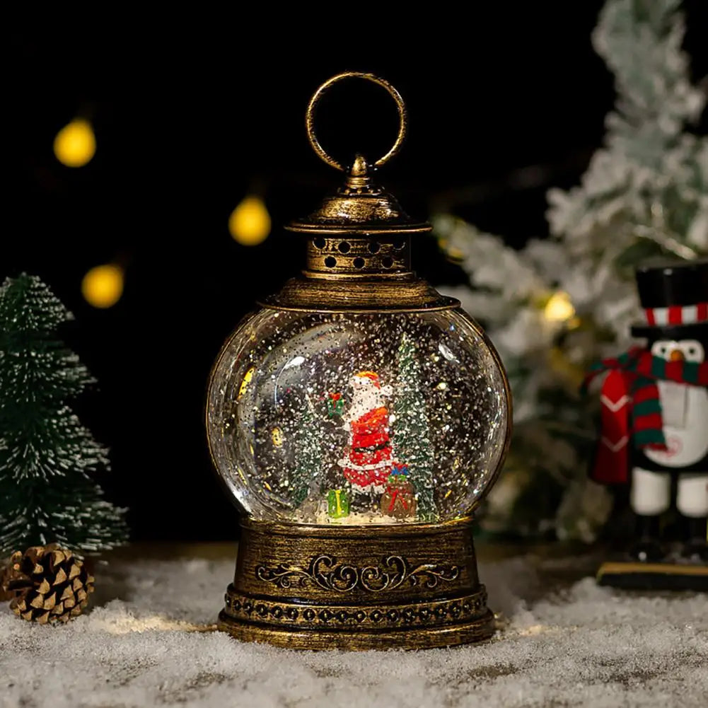 Classic Snow Globe Lantern with LED Light & Music