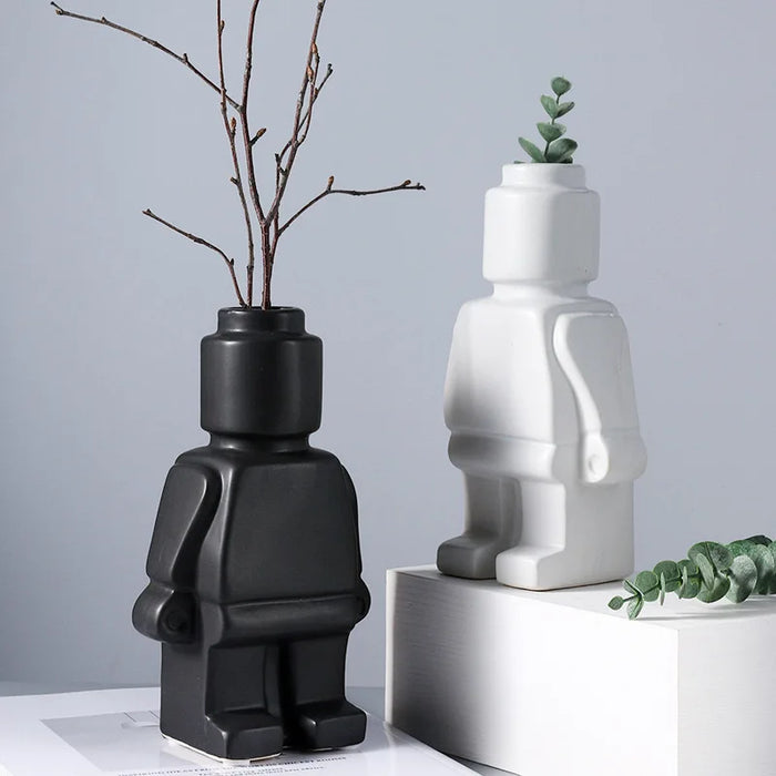 Elegant Metal Vase Decor