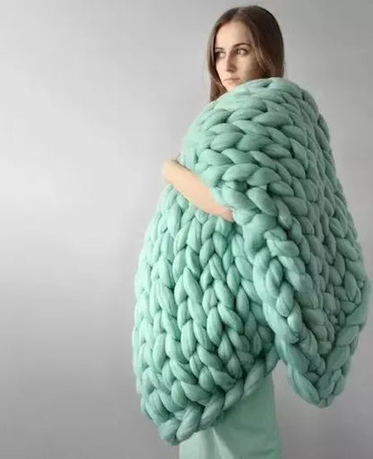 Plush Thick Woolen Throw Blanket