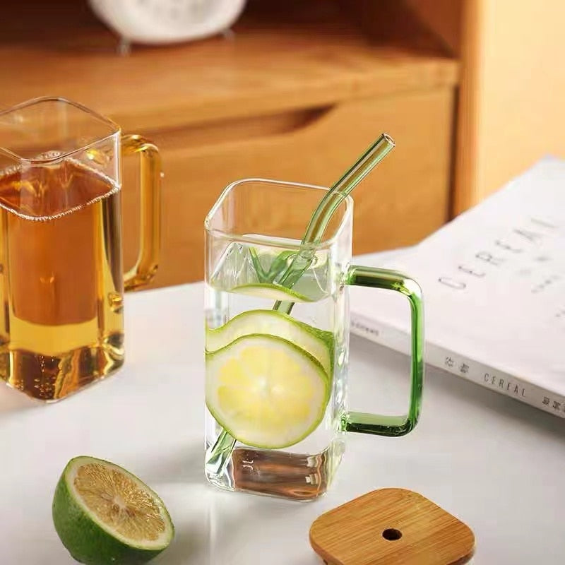 Big Capacity Square Mug with Sipper Lid