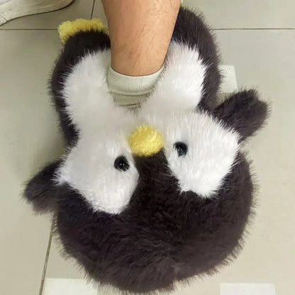 Cozy Penguin Fuzzy Slipper Boots - Luxicro