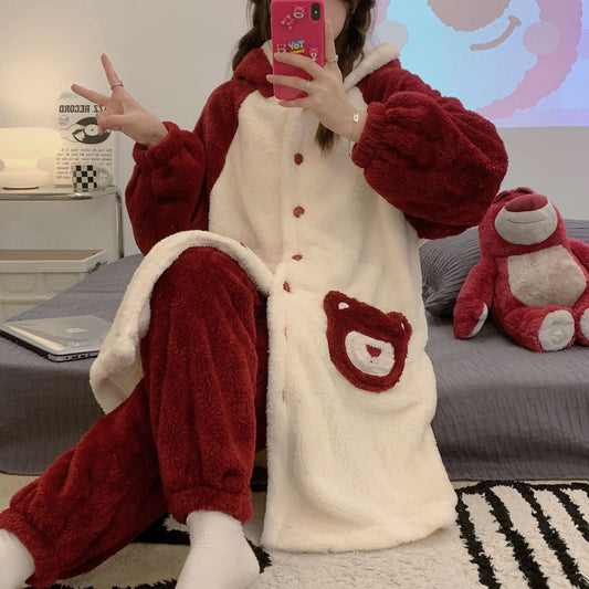 Cozy Plush Fleece Sleep Pajamas - Luxicro