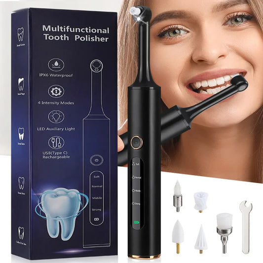 Advanced 5-in-1 Rechargeable Tooth Polisher & Plaque Remover - Luxicro