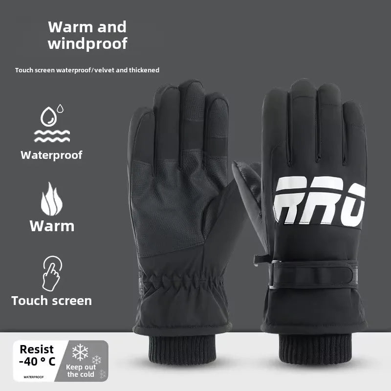 Insulated Water Resistant Snow Gloves with Touchscreen Tips