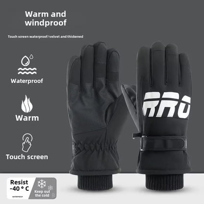 Insulated Water Resistant Snow Gloves with Touchscreen Tips