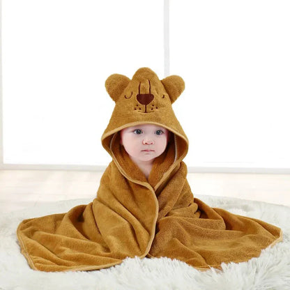 Cute Kids Hooded Bath Towel Set