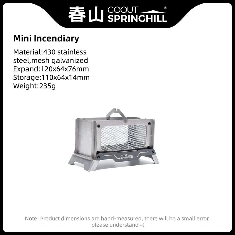 Compact Outdoor Stainless Steel Camping Wood Stove