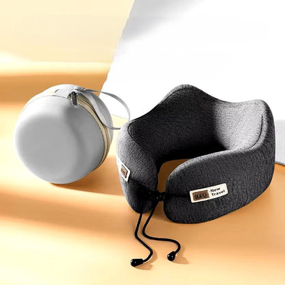 Ergonomic Neck Rest Travel Pillow with Secret Pocket - Luxicro