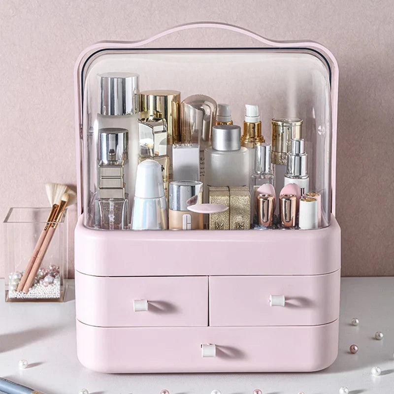 Compact Cosmetic Storage Box with Drawer