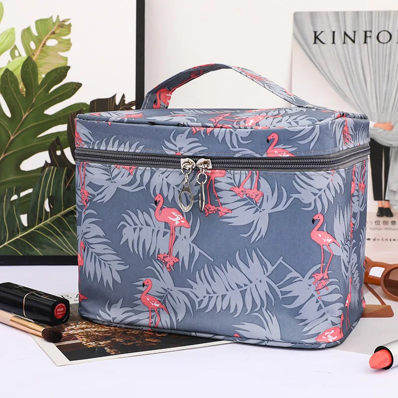 Large Floral Cosmetic Travel Case
