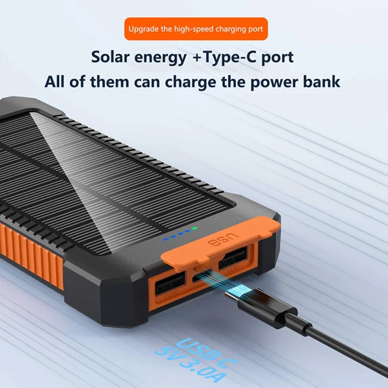Large Portable Solar Charger Battery Pack
