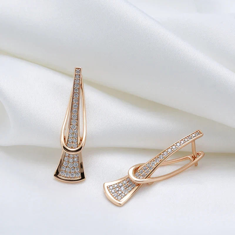 Sparkling Triple Layer Diamond Dangle Earrings
