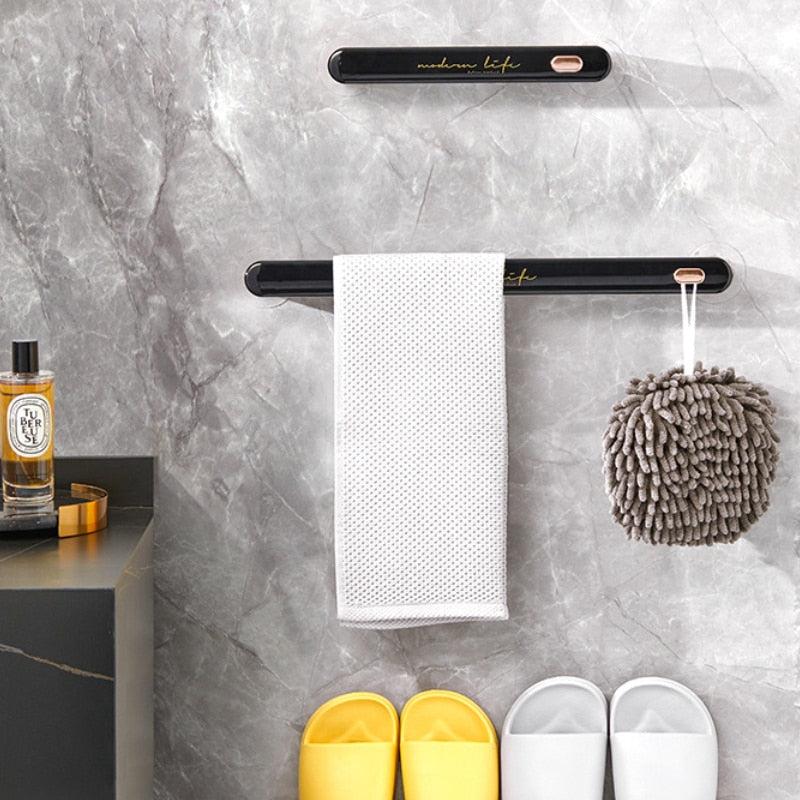 Wall Mounted Compact Bathroom Towel Holder