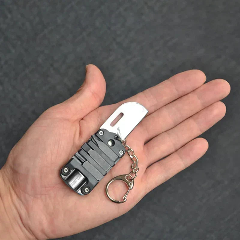 Compact Pocket Folding Knife Keychain Multi Tool