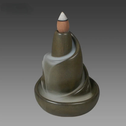 Modern Black Ceramic Incense Holder - Luxicro