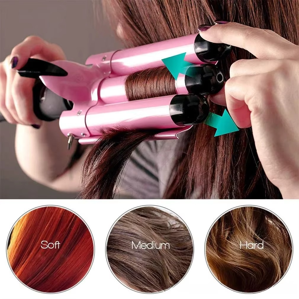 Ceramic 3 Barrel Curling Iron for Beautiful Waves