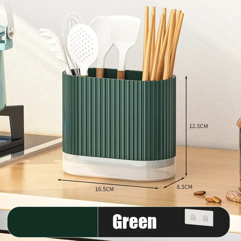 Compact Kitchen Utensil Organizer with Tray - Luxicro