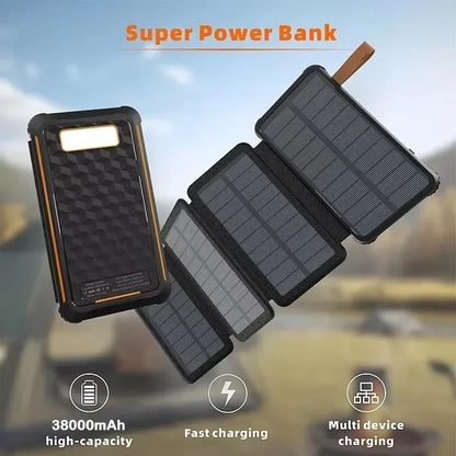 Compact Solar Powered Waterproof Phone Charger