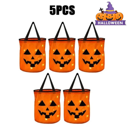 Glowing LED Trick or Treat Halloween Pail